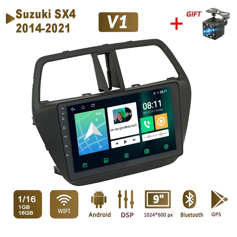Android Car Radio Stereo для Suzuki SX4 2014-2021 GPS-навигация 2DIN 4-ядерный мультимедийный проигрыватель Carplay Autoradio 2+32 ГБ