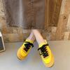European and American Color Matching Bag Head Half Slippers Women's Outer Wear 2025 Spring New Flat-bottomed Lazy One-pedal Muller Training Shoes