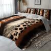 3Pcs Digital Printed Luxury Animal Bedding Duvet Cover Set Safari Animal Bedding Quilt Set Wild Animal Themed Bed Set Digital