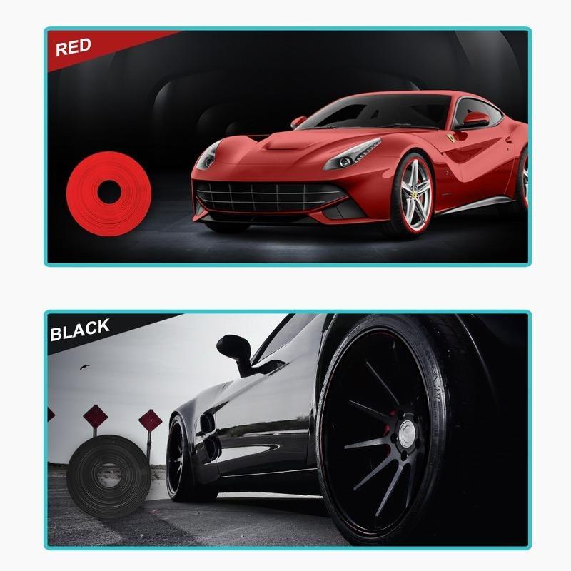 8 м/рулон, Стайлинг автомобиля, колесные диски, протектор, декоративная полоса, резиновая литая отделка, цвет автомобиля, защитная линия для шин