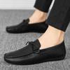 Fashion Moccasin Slip-on Men's Leather Shoes Non Flat Summer Sale Common Social Size 45 Low Price Classic Original Pu Male Casual Shoe