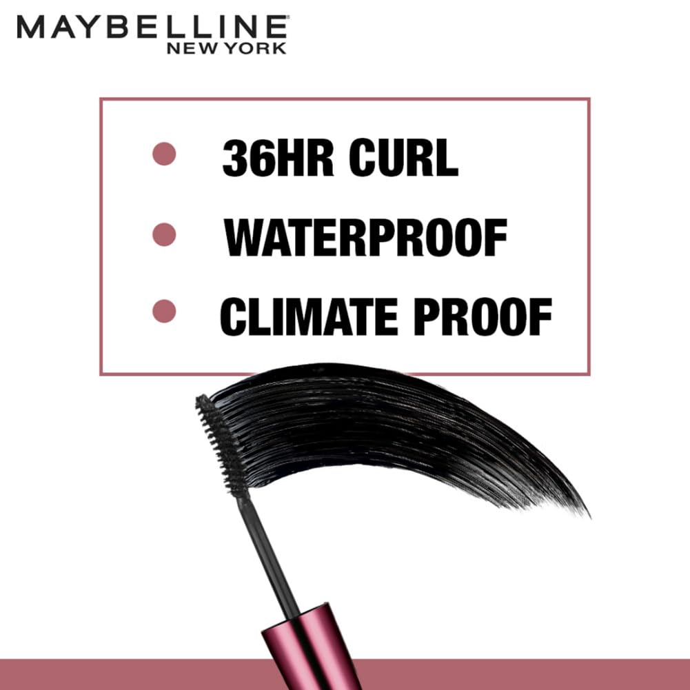 Тушь для ресниц Maybelline Hypercurl Waterproof Черная 9.2 мл