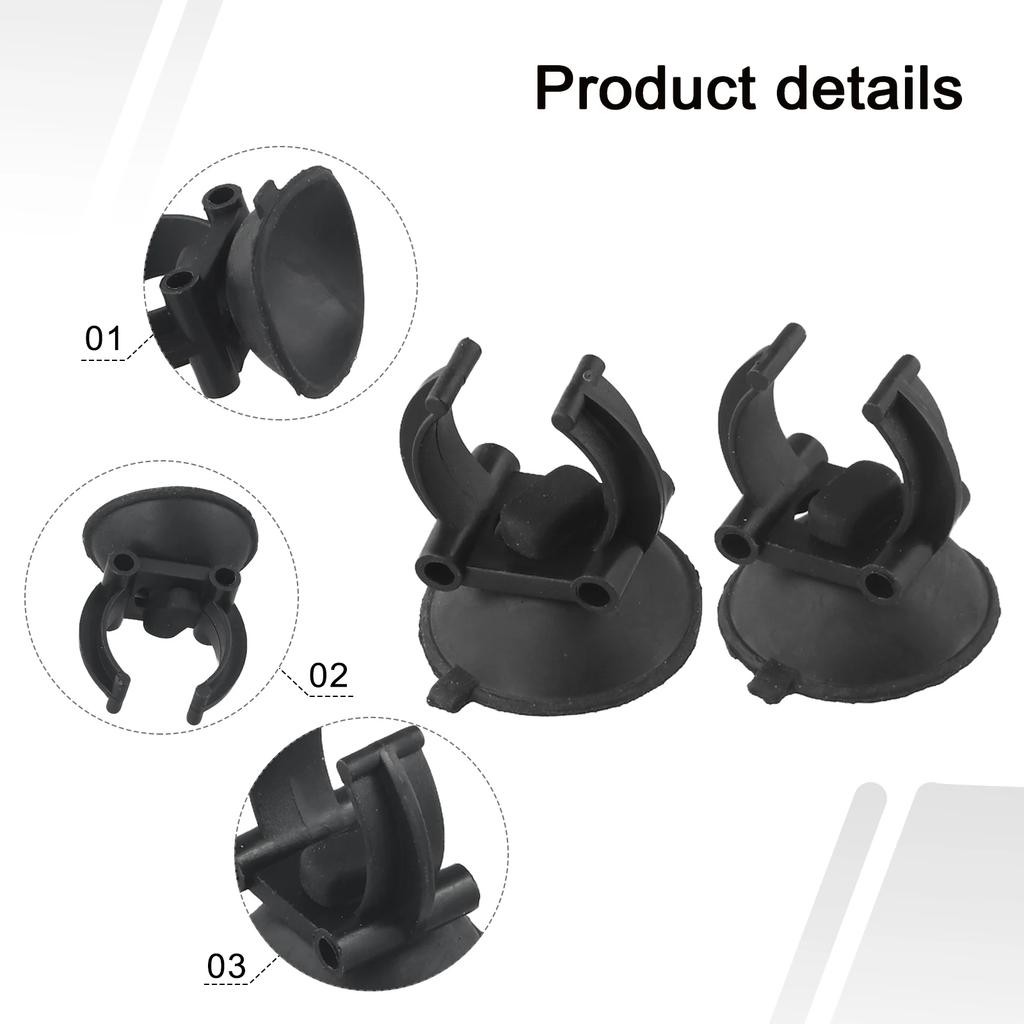 2 шт. Присоски-держатели-клипсы для аквариумного обогревателя, диаметр 30 мм, зажимы для аксессуаров аквариума, черные, зоотовары
