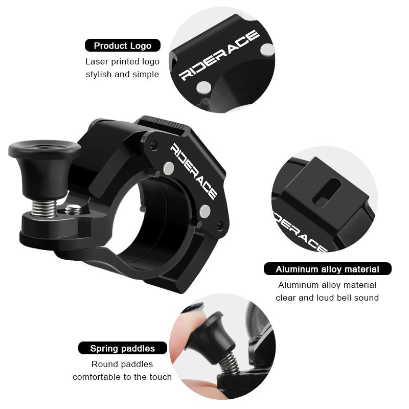 Велосипедный звонок RIDERACE, громкий чистый звук для горного велосипеда, кольцо на руль, гудок, безопасность, нержавеющая сталь, велосипедный предупреждающий сигнал
