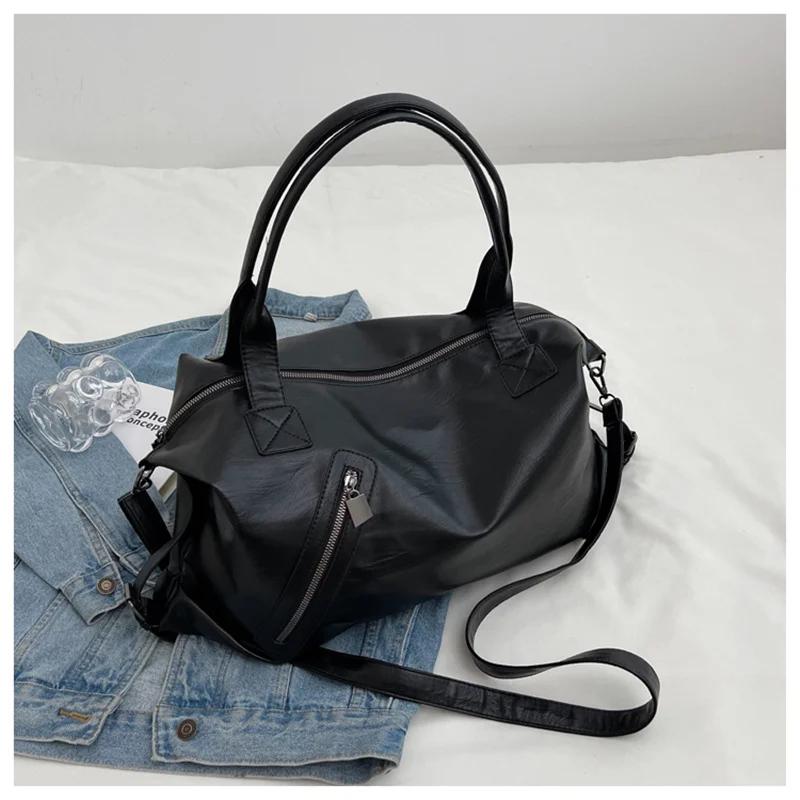 Women‘s Big Green Shoulder Bags Quality Soft Leather Tote Bag New Large Capacity Handbags Lady 2023 Casual All Match Shopper Bag