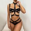 Two Pieces Women'S Sexy Split Strap Set Erotic Underwear Hollow Out Sexy Fun Underwears Set Woman Erotic Lingeries Intimates