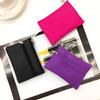 1 шт. Кошелек для монет, небольшой держатель для карточек, корейский однотонный кошелек из искусственной кожи, новый на молнии