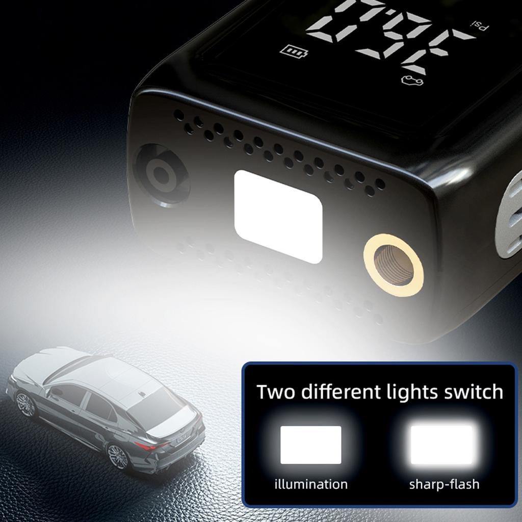 Беспроводной насос для шин и портативный компрессор для велосипеда с цифровым дисплеем, 4 режима, портативный, перезаряжаемый, для автомобильных шин, двигателя, велосипеда, мяча