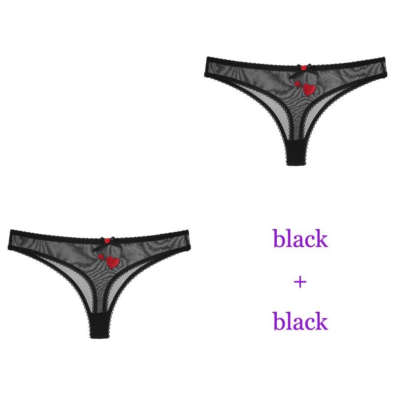 CINOON 2 шт./лот женское сексуальное кружевное белье искушение трусики с низкой талией сердце Ins вышивка прозрачные стринги бесшовное сладкое нижнее белье