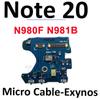 Хороший WIFI-сигнал Антенна Плата зарядки 5G NFC Катушка Микроразъем Основной кабель LCD Для Samsung Galaxy Note 20 N980F N981U N981B