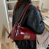 Fashion Brand Design Shoulder Bag Retro Versatile Handbag New Waxed Leather Niche Underarm Bag Korean-style Simple Commuter Bags