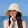 Летняя шляпа от солнца женская уличная повседневная панама, подчеркивающая лицо, маленькая панама от солнца, дорожная универсальная дышащая шляпа-ведро