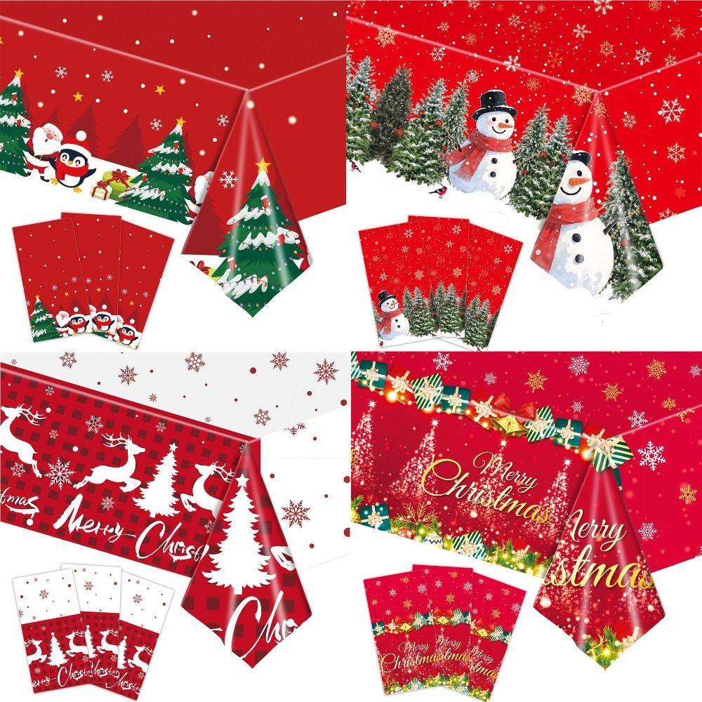 Bronzing Disposable Tablecloths Disposable Table Cover Christmas Tablecloth Xmas Party