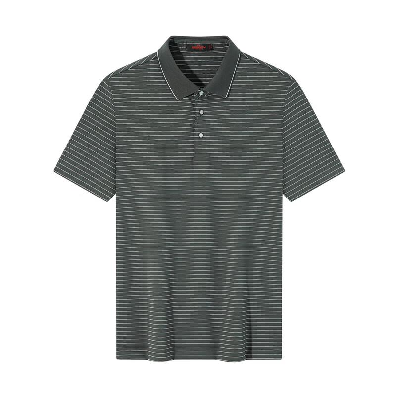 SEVEN Striped Cool-Feel Sun Protection Short Sleeve Polo Shirt