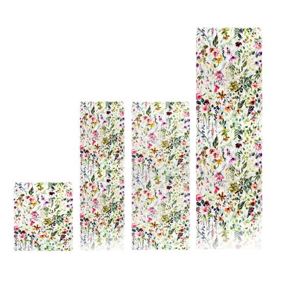 Yousheng Радужная оконная пленка Витражный стиль Цветочные статические наклейки Без клея Многоразовые оконные наклейки для гостиной, спальни, кухни, ванной комнаты