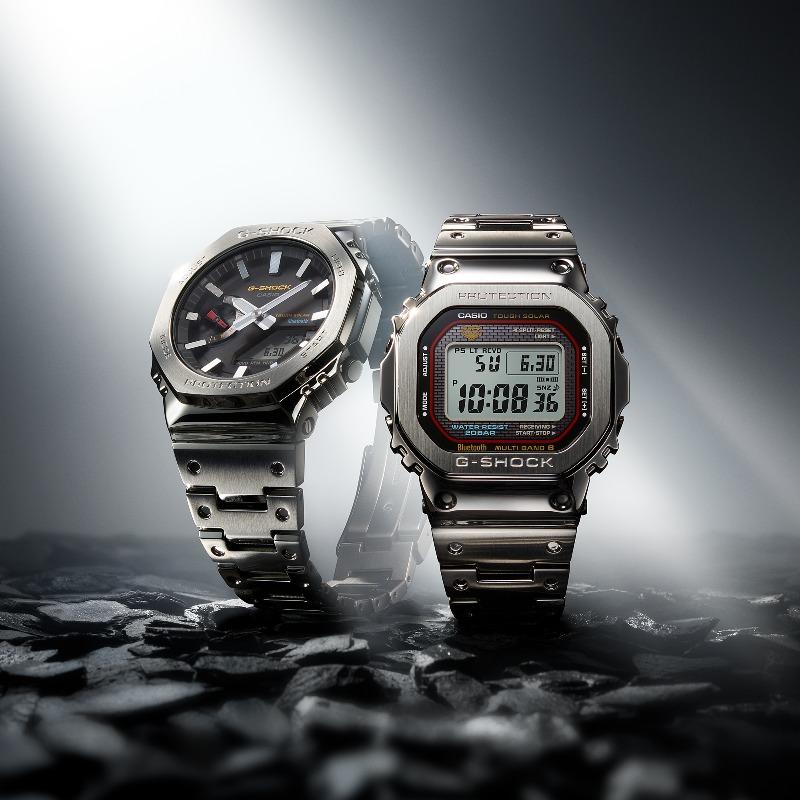 Casio Мужские часы G-SHOCK из нержавеющей стали, водонепроницаемые 200 м, ударопрочные, кварцевые GMW-B5000D-1C