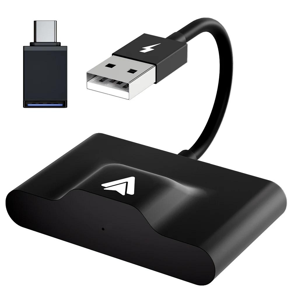 Беспроводной адаптер CarPlay для Android/Apple, проводной и беспроводной Android Auto Dongle, USB-подключение к Car Play, автомобильный адаптер