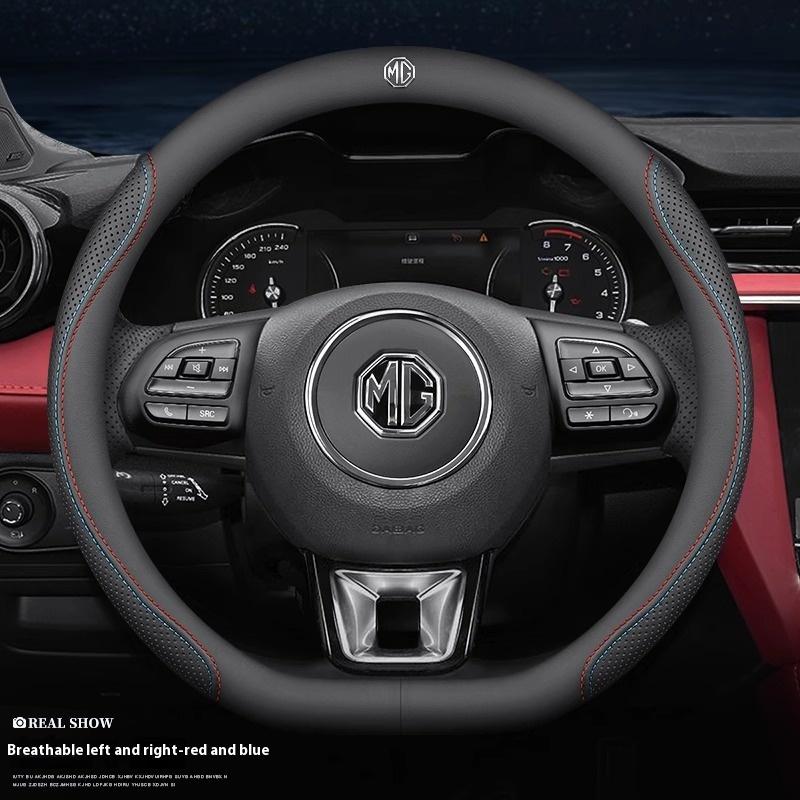 For MG MG3 3SW ZR EHS EZS GS MG4 5 MG6 MG7 HS ZS EV 2023 2024 GT X Power Car Anti-slip Leather Steering Wheel Cover Accessories WW1
