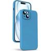 Protective Case for iPhone 15 - E.F.CONNECTION - Matte Effect - Silicone - Blue - Flexible