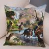 Car Sofa Home Pillowcase Jurassic Dinosaur Cushion Cover Decorative Wildlife Print