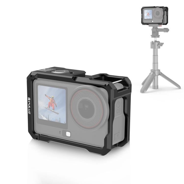 Для DJI Osmo Action 6 Металлическая клетка-рама PULUZ с креплением для аксессуаров (черный)