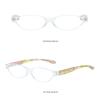 Hinge Computer Readers Reading Glasses Floral Reading Glasses with Case Anti Blue Light Small Oval