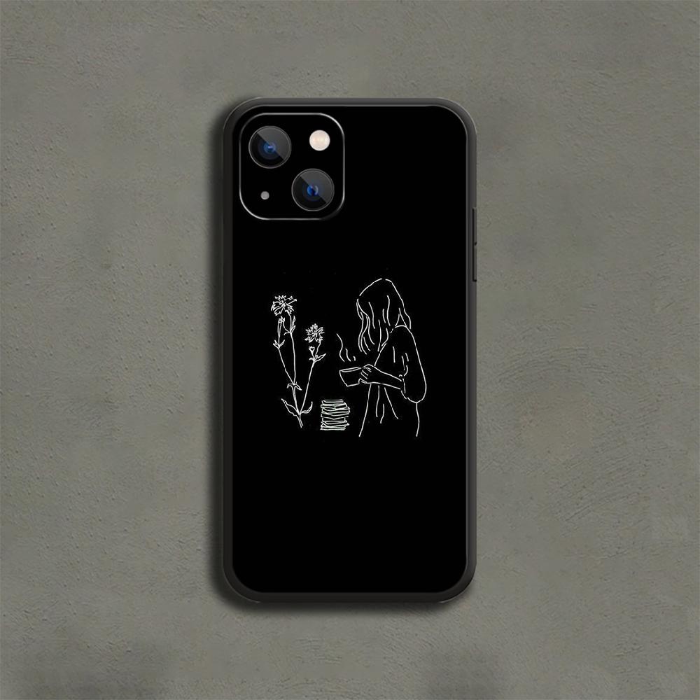 People Line Art Cell Phone Case For iPhone Samsung Galaxy Redmi Xiaomi Oppo OnePlus Note S A 7 8 9 10 11 12 13 14 20 21 22 23 53 54 Pro Max Plus Ultra