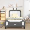 Kids Bed Frame with Headboard Light Grey 80 x 200 cm PU