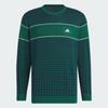 Adidas Golf Men S Prime Knit Jacquard Long Sleeve Crewneck Pullover Sweater Im7310