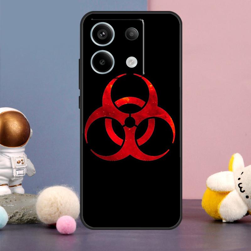 Чехол-логотип со знаком биоопасности для Xiaomi Redmi Note 14 9 10 11 12 13 15 Pro Plus Redmi 15 15C 14C 10C 12C 13C