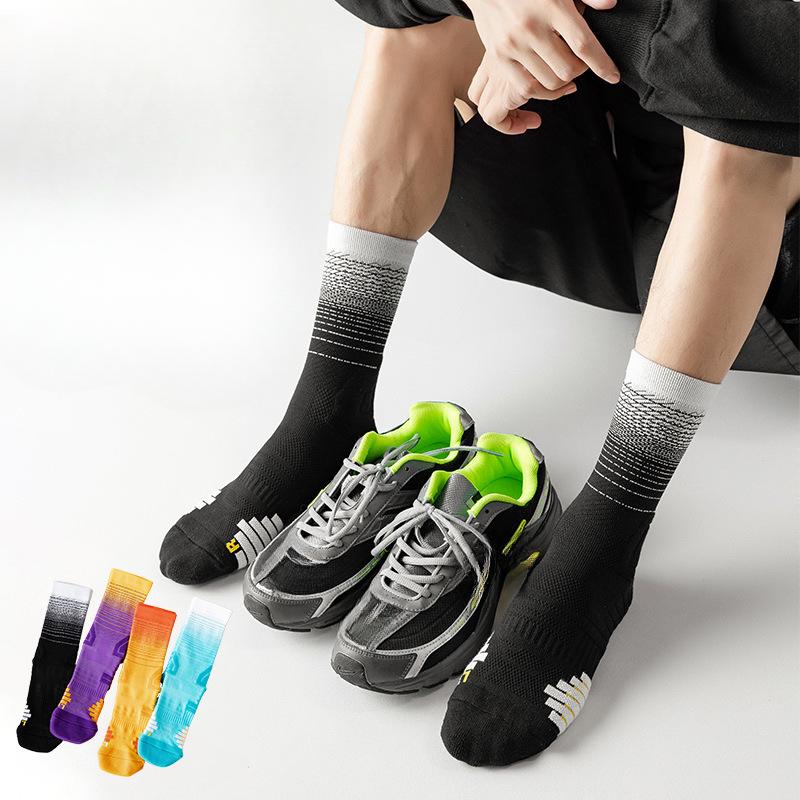 Elite Basketball Socks, Mid-calf Men's and Women's Long Socks, Towel Bottom Shock-absorbing and Anti-slip High-top Sports Socks