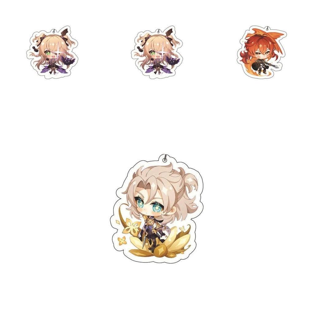 Оригинальный чехол для игрового персонажа Genshin Impact Акриловый милый брелок-шарм для фанатов