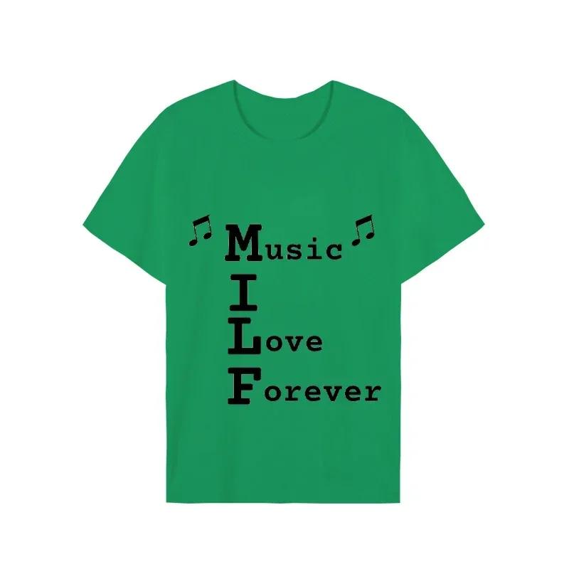 2023 Мужская футболка MILF Music I Love Forever с коротким рукавом Мужская свободная футболка Мужская лучшая брендовая новая мужская футболка с коротким рукавом