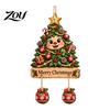 Rustic Xmas Wall Plaque Christmas Wooden Hanging Sign, Decorative with Hemp Rope, 2D Tree Decor Flat Pendant for Holiday Home Door Fireplace
