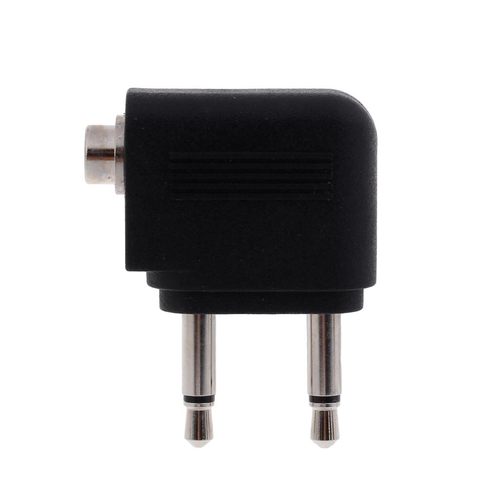 2 шт./уп. Авиационный разъем для наушников, переходник-конвертер, универсальный 3,5 мм, позолоченный, конвертер для авиационных наушников