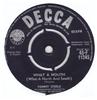 7-дюймовая пластинка TOMMY STEELE What A Mouth What A North And Sout 45F11245 DECCA 1960 UK Поп Б/у