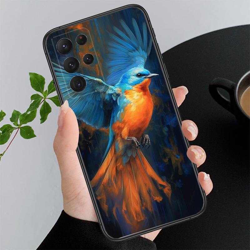 Painting Bird Phone Case For Samsung S23 S22 S21 S20 Ultra S20 S22 S21 S10E S21 S20 FE S24 Plus
