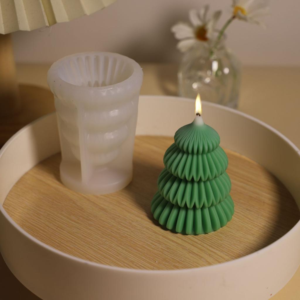 Mix-2PCS Рождественская ароматическая свеча силиконовая форма INS оригами рождественская елка форма креативные DIY украшения дома силиконовые формы