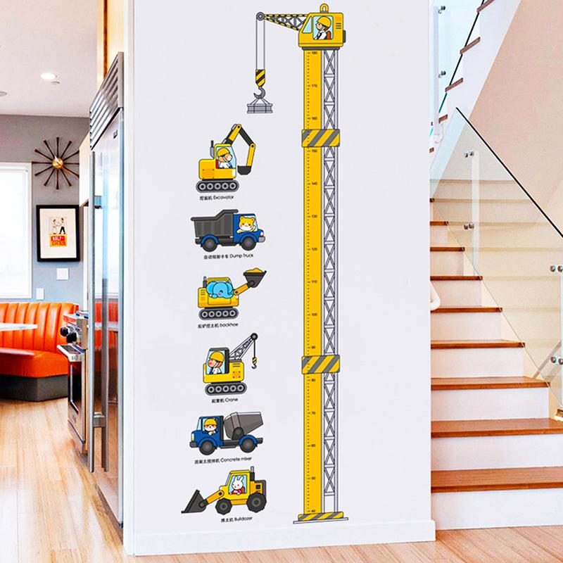 Мультяшные животные Измеритель роста Наклейка на стену Динозавр Панда Наклейка на стену для детской комнаты Детская Измерительная линейка роста Таблица роста