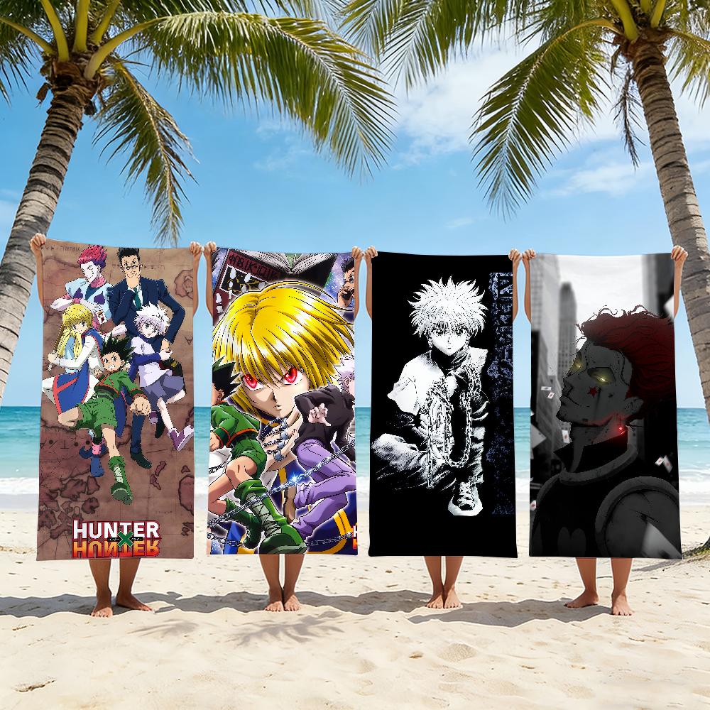Комикс Hunter X Hunter Полотенце Пляжное Полотенце Дорожное Легкое Приятное для Кожи для Бассейна Пляжа Кемпинга Круиза Лето