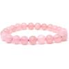 Rose Quartz Bracelet Natural Stone Lithotherapy - 8mm Beads - French Brand - Woman and Man - Minerals Stones S[n2715]