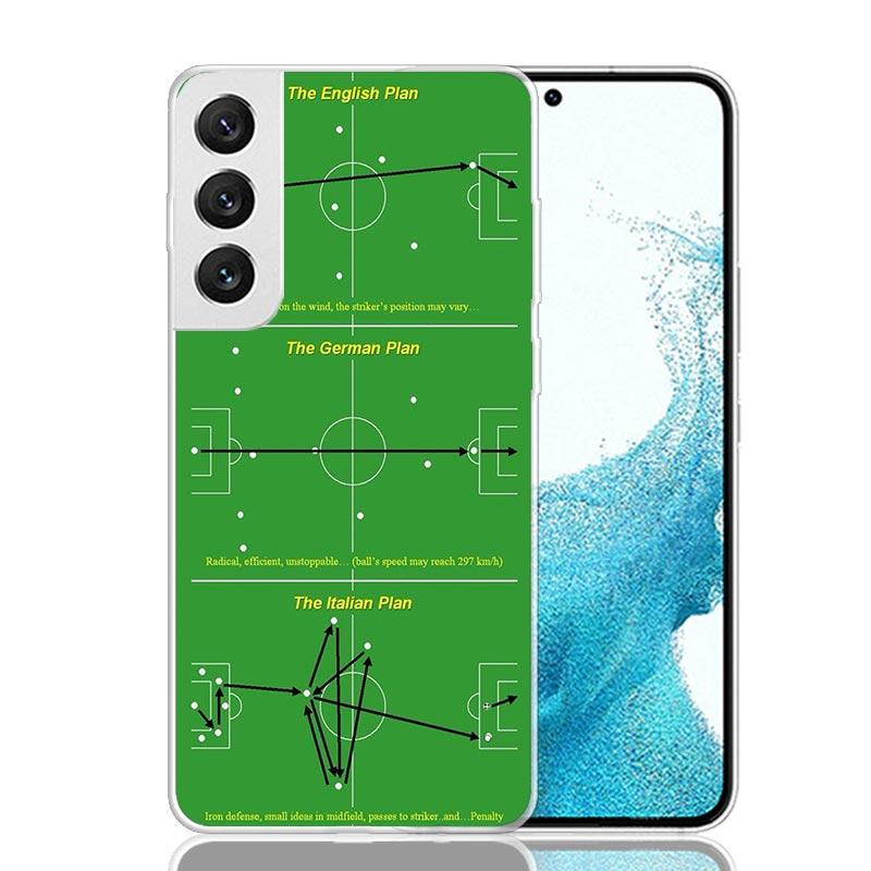 Чехол для телефона 'Тактика футбола' для Samsung Galaxy S26 Ultra S23 S24 S25 Edge S20 FE S21 S22 Plus Мягкая печатная оболочка