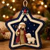 Christmas Gift for Family Friends Felt Pendant, Decorative Hanging Ornament Holiday Reusable Home Decor, Indoor Outdoor Wall Fireplace Tree