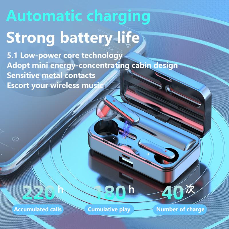 Новый TWS Bluetooth 5.1 Наушники 3500 мАч Зарядное устройство Беспроводные наушники 9D Стерео Спорт Водонепроницаемые наушники Гарнитуры HIFI Стерео IPX7