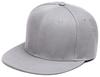 Spargel Simple Plain Flat Brim Snapback Baseball Cap Men's (Gray)
