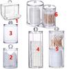 Jewelry Storage Box Holder and Candy Jars Acrylic Round Qtip Container Cosmetic Makeup Cotton Multifunctional Pad Organizer