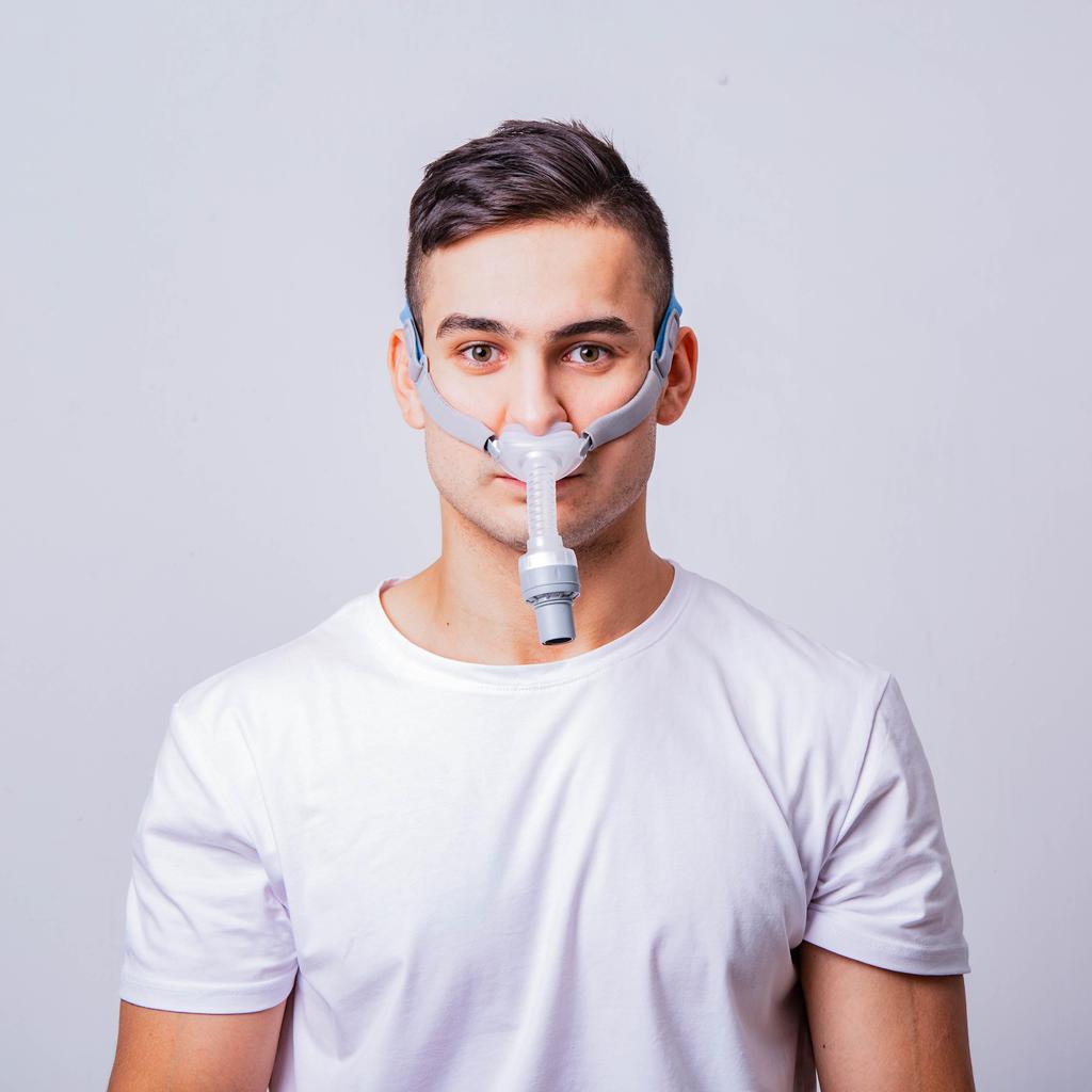 BMC P2H Nasal Pillow CPAP Mask Silicone SML Size All In Sleep Mask For Snoring And Apnea Treatment With Belt