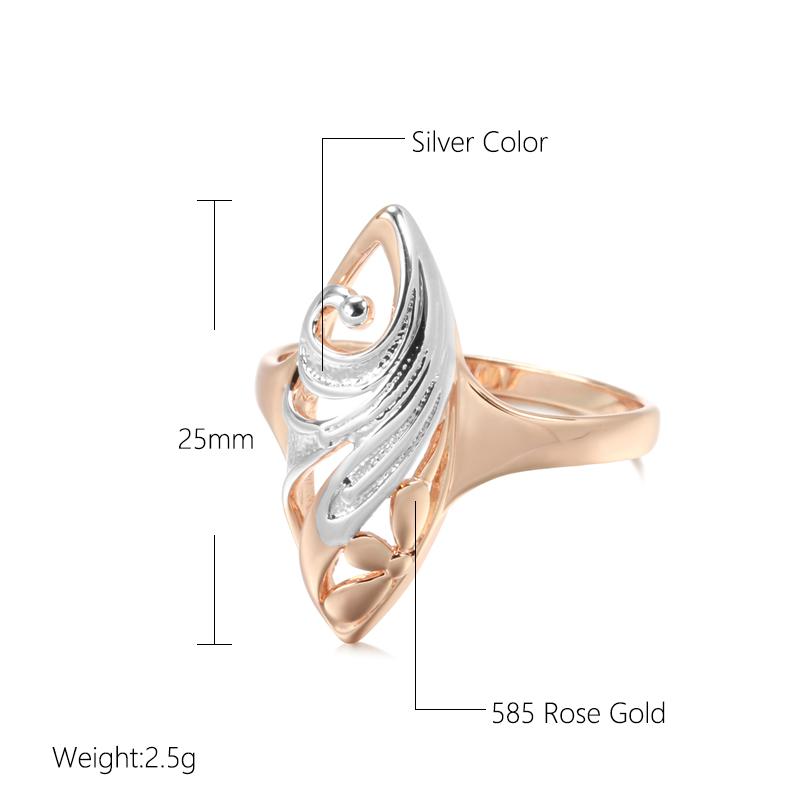 Модные кольца с цветами смешанных цветов из розового золота для женщин, изысканные винтажные свадебные украшения, новые