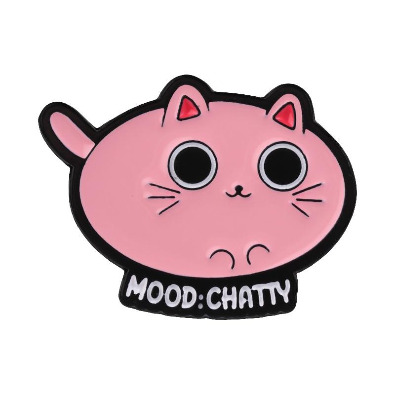 Xiaomi Nice Butt Chonk And Mood Chatty Cat Meme Badge Cute Pink Chubby Cat Enamel Pins Backpack Lapel Badge Jewelry Gift for Cat Lovers
