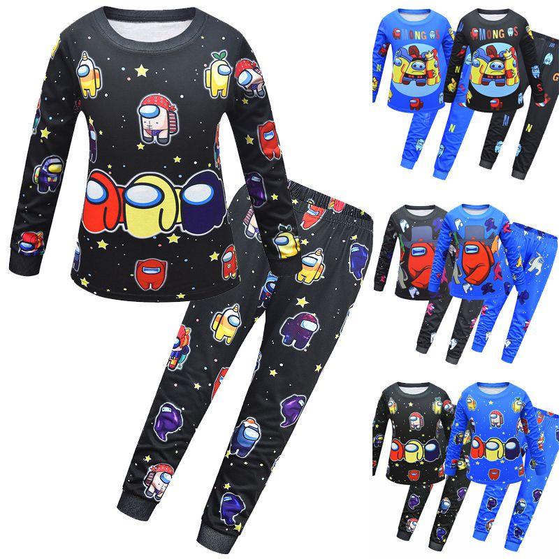 Милый Пижамный Комплект С Принтом Among Us Для Девочек Мальчиков Идеальные Стежки Изысканное Качество